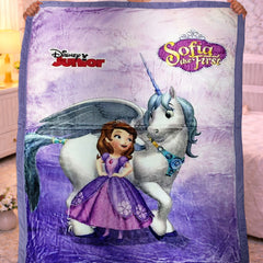 Kradyl Kroft Soft Plush Velvet 3D Printed Blanket - Princess