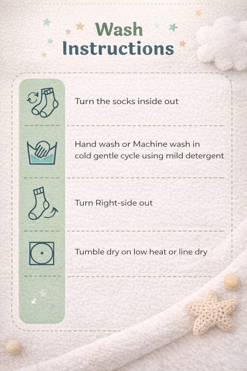 Kradyl Kroft Set of 3 Premium New Born Baby Socks with Foot Grip (0 to 1 Yrs) - Style 9