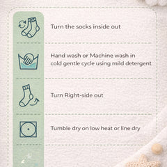 Kradyl Kroft Set of 3 Premium New Born Baby Socks with Foot Grip (0 to 1 Yrs) - Style 9