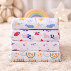 Set of 4 Fine Cotton Swaddles | Superfine Cotton - Beta