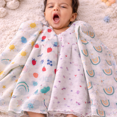 Set of 4 Fine Cotton Swaddles | Superfine Cotton - Beta
