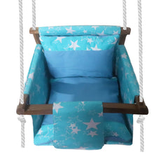 Cyan Star - Baby Swing | Jhula | Wooden Base