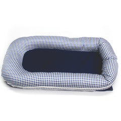 Baby Nest with Removable Covers - Blue Checker
