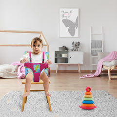 Pink Feather Portable Baby Chair Cover