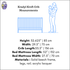 Kradyl Kroft Micuna Wooden Crib - Modern Design