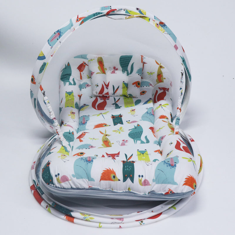 Little Minty -  Kradyl Kroft Bassinet Style Mosquito Net Bedding for Infants