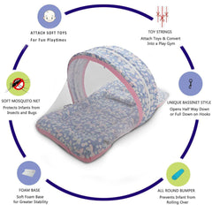 Grey Butterfly - Kradyl Kroft Bassinet Style Mosquito Net Bedding for Infants