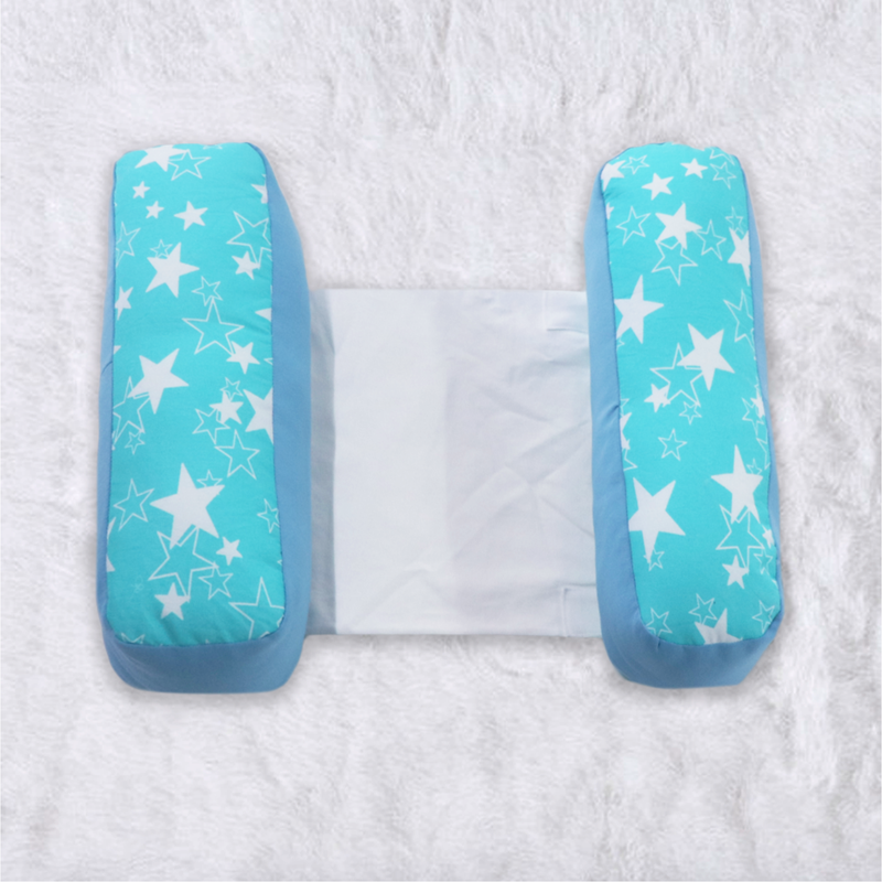 Baby Anti Roll Side Pillows - Cyan Star
