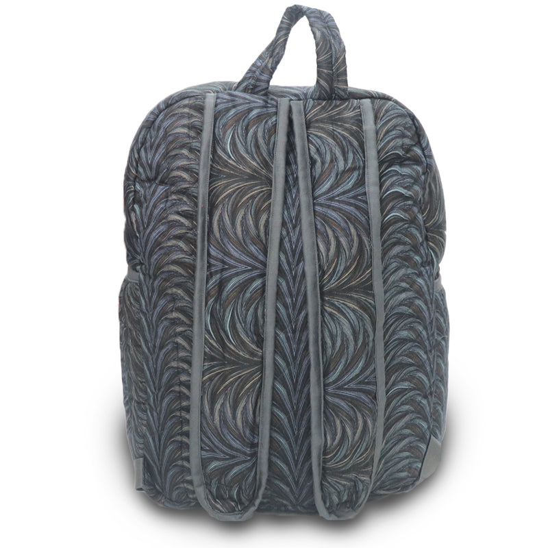 Kradyl Kroft Quilted Diaper Bag with Quilted Shoulder Straps (MNT Stripes)