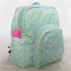 Minty Floral Cloth Diaper Bag for Baby